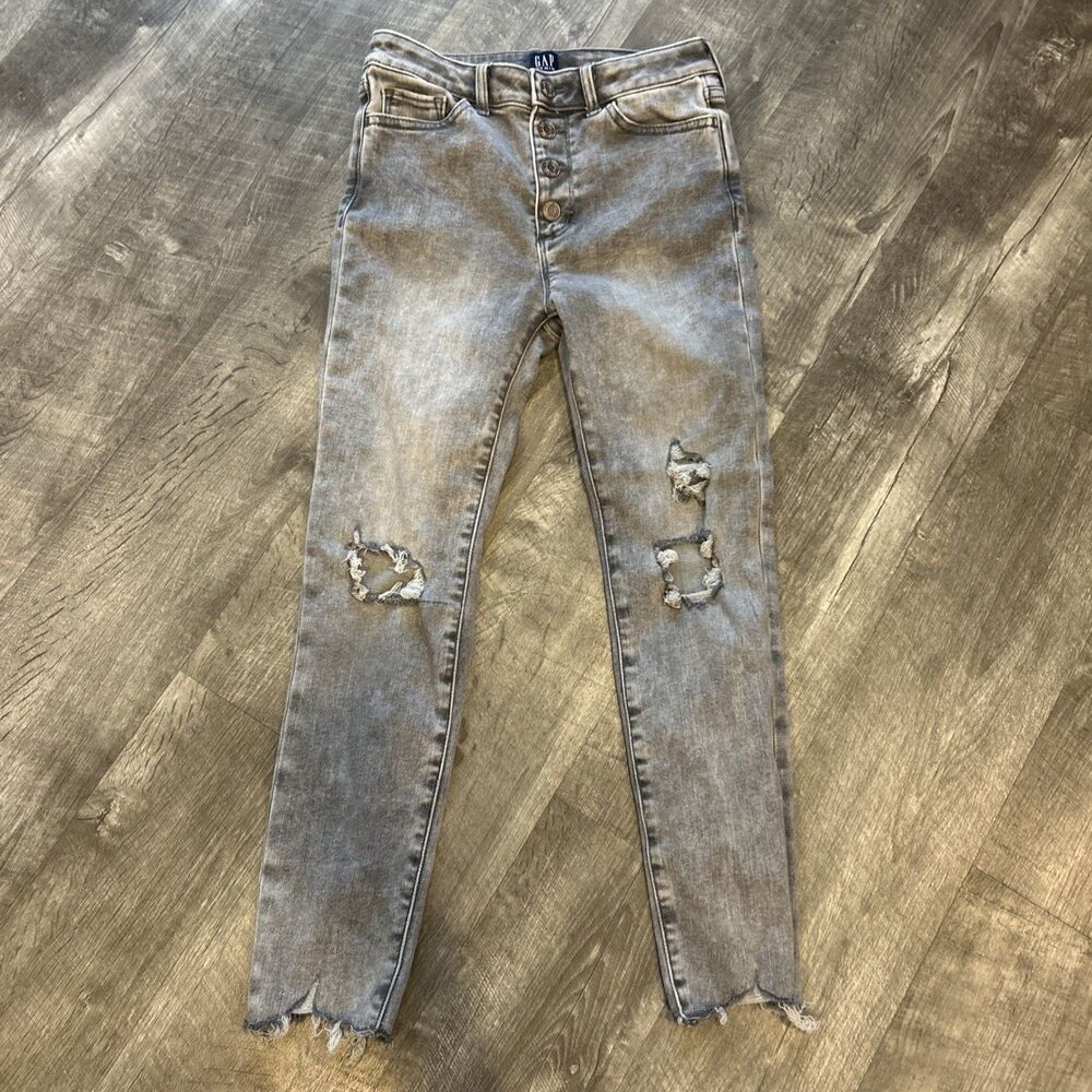 Gap Denim Size 12 Girls Jeans Stretch High Rise Ankle Jegging